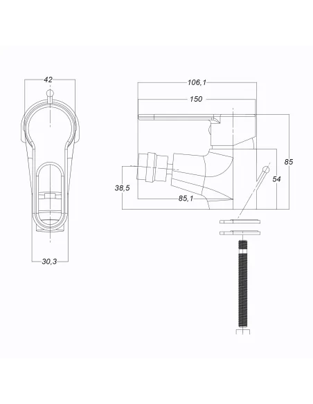 Змішувач для біде Globus Lux Dolly GLD-0106 хром