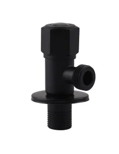 Приладовий кран кутовий Quality Professional NV-QP888 25136 1/2 х 1/2 дюйми, чорний