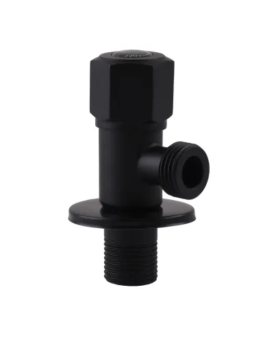 Приладовий кран кутовий Quality Professional NV-QP888 25136 1/2 х 1/2 дюйми, чорний