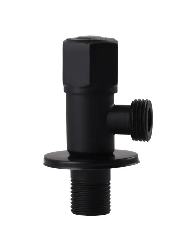 Приборный кран угловой Quality Professional NV-QP888 25136 1/2 х 1/2 дюйма, черный