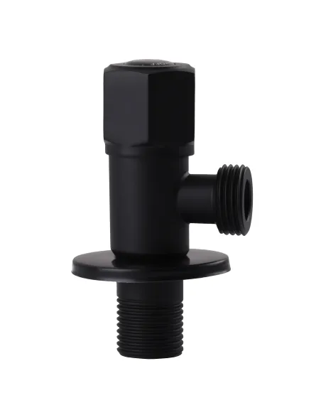 Приладовий кран кутовий Quality Professional NV-QP888 25136 1/2 х 1/2 дюйми, чорний