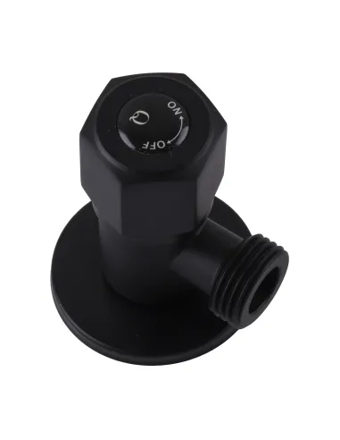 Приборный кран угловой Quality Professional NV-QP888 25136 1/2 х 1/2 дюйма, черный