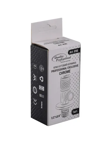 Приладовий кран кутовий Quality Professional Exclusive 898 25136 1/2 х 3/4 дюйми