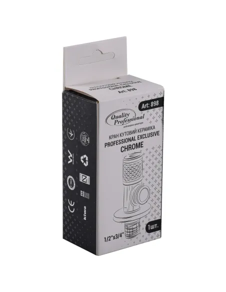 Приборный кран угловой Quality Professional Exclusive 898 25136 1/2 х 3/4 дюйма Приборный кран угловой Quality Professional Exclusive 898 25136 1/2 х 3/4 дюйма