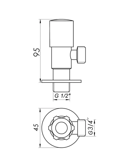 Приборный кран угловой Quality Professional Exclusive 898 25136 1/2 х 3/4 дюйма Приборный кран угловой Quality Professional Exclusive 898 25136 1/2 х 3/4 дюйма