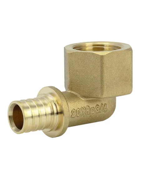 Уголок латунный Fado 16х1/2 дюйма, натяжной, внутренняя резьба