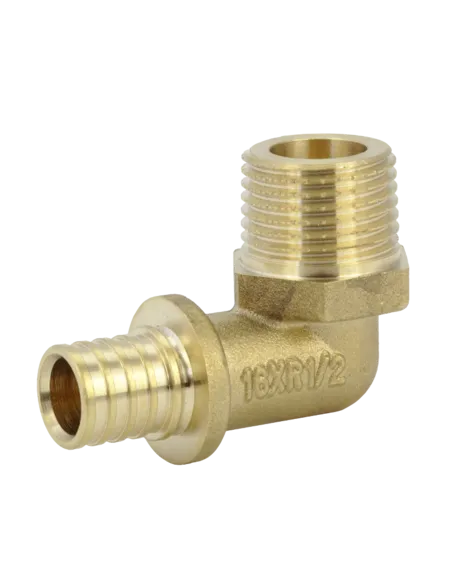 Кут латунний Fado 20х1/2 дюйма, натяжний, зовнішня різьба