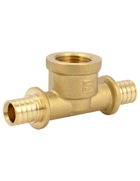 Тройник латунный Fado 16х1/2х16 мм, натяжной, внутренняя резьба