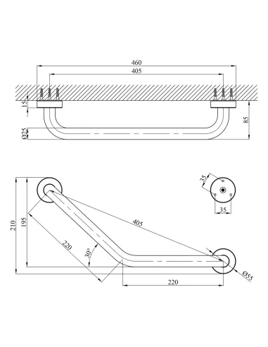 Поручень для ванни Kroner KRM Rizze - ACC3517