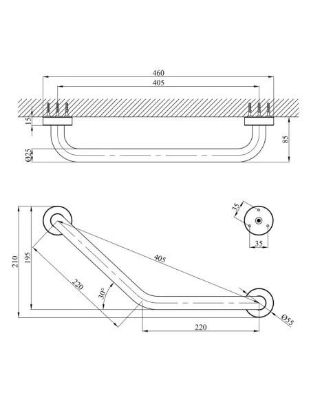 Поручень для ванны Kroner KRM Rizze - ACC3517