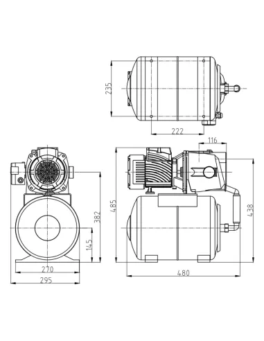 Насосна станція Pumpman ATJET100 0.75 кВт, бак 24 літри