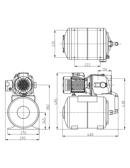 Насосная станция Pumpman ATJET100 0.75 кВт, бак 24 литра