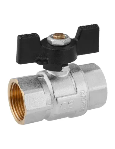 Кран кульовий прямий Kroner ВР PN40 1/2 дюйма, метелик