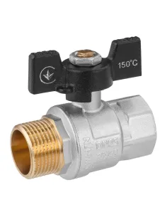 Кран шаровой прямой Kroner ВН PN40 1/2 дюйма, бабочка