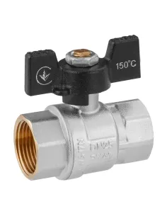 Кран шаровой прямой Kroner ВВ PN40 3/4 дюйма, бабочка