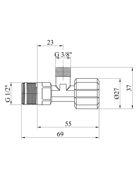 Приладовий кран Grohe 43821000, 1/2 х 3/8 дюйма
