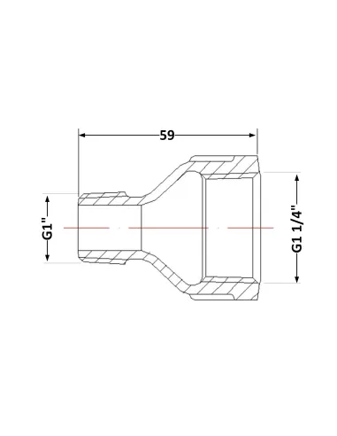 Чугунный переходник 1 дюйм резьба 1/4х1 ВН