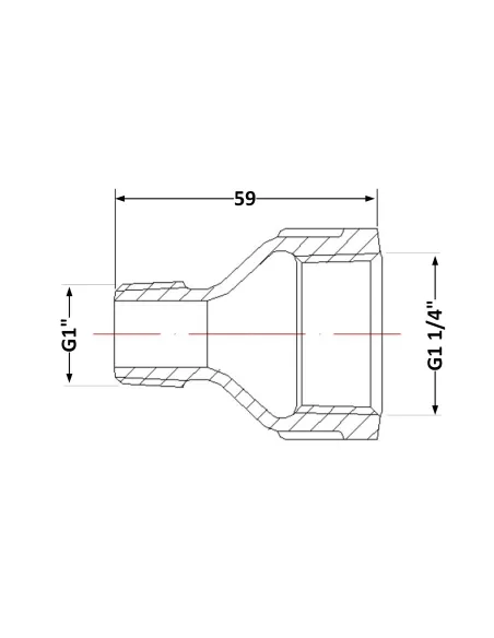 Чугунный переходник 1 дюйм резьба 1/4х1 ВН
