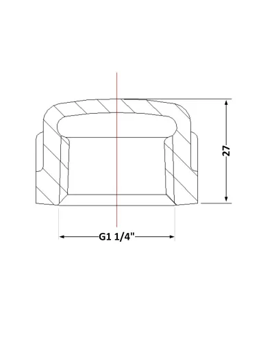Чугунная заглушка 1 дюйм 1/4 ВР