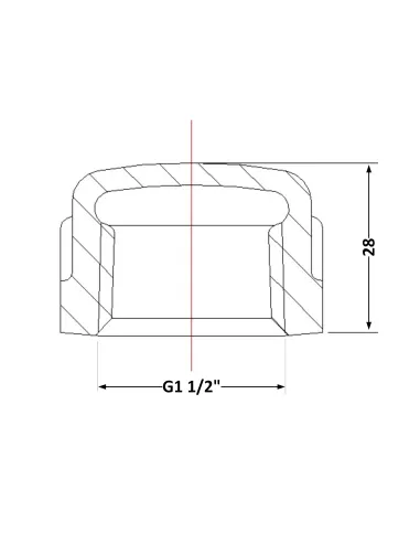 Чугунная заглушка 1 дюйм 1/2 ВР