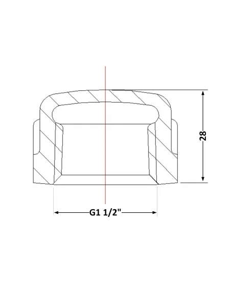 Чугунная заглушка 1 дюйм 1/2 ВР