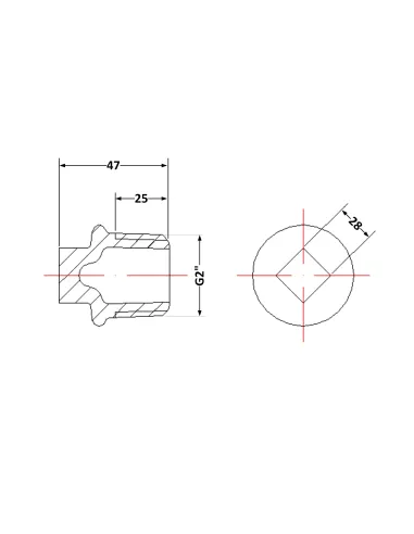 Чугунная заглушка 2 дюйма НР