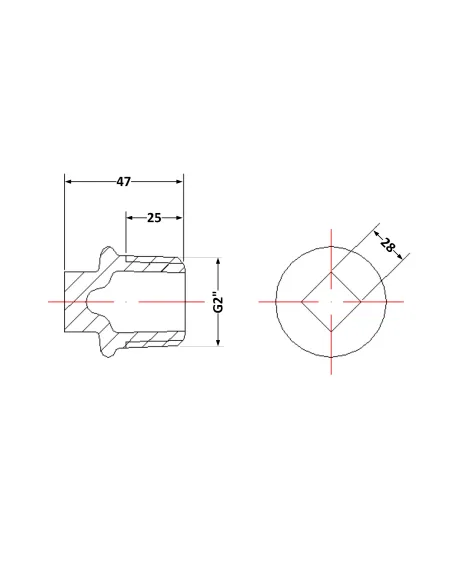 Чугунная заглушка 2 дюйма НР