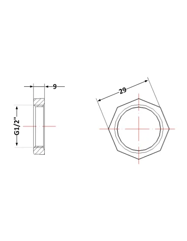 Чугунная контргайка 1/2 дюйма