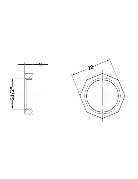 Чугунная контргайка 1/2 дюйма