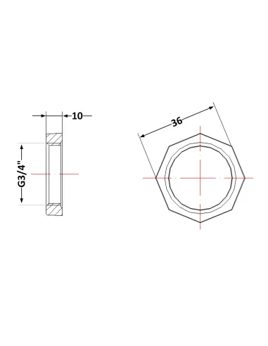 Чугунная контргайка 3/4 дюйма