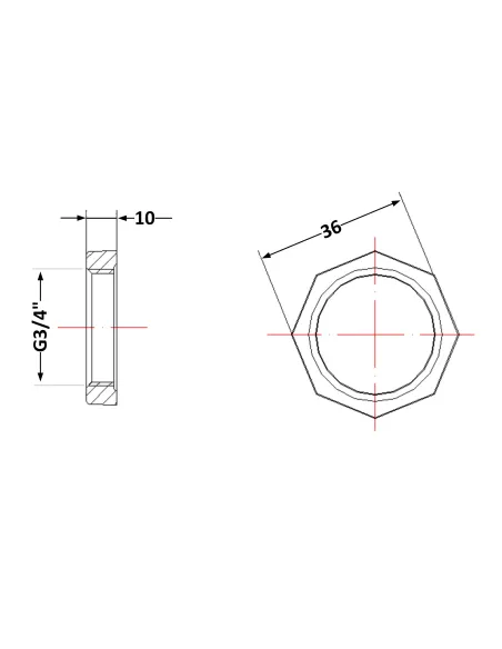 Чугунная контргайка 3/4 дюйма