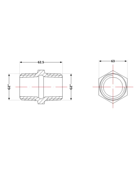 Чугунный ниппель 2 дюйма НР