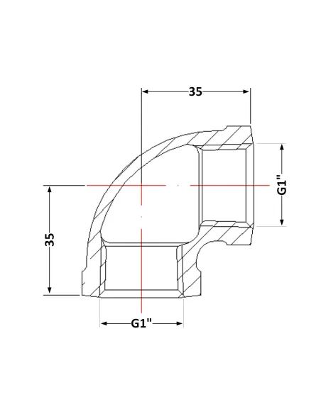 Чугунный угол 1 дюйм ВР
