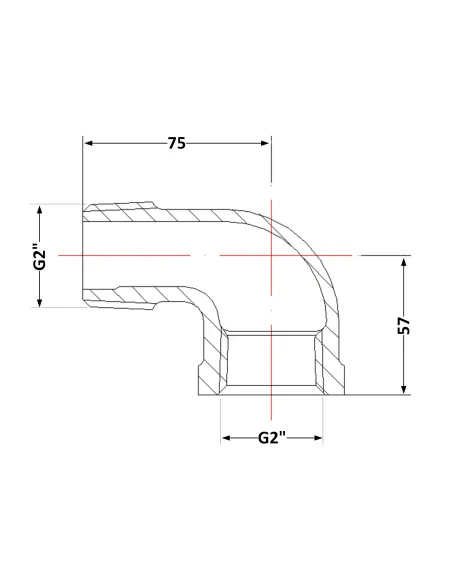 Чугунный угол 2 дюйма НР