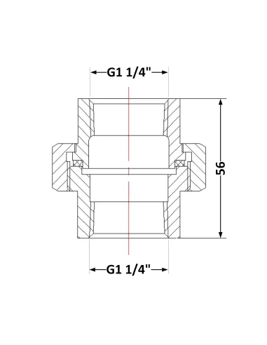 Чугунный сгон Американка 1 дюйм 1/4 ВР