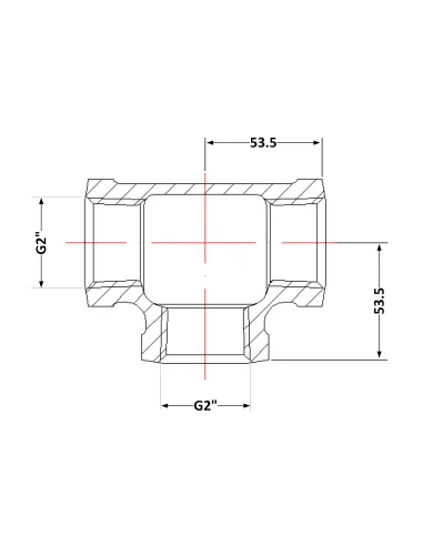 Чугунный тройник 2 дюйма ВР