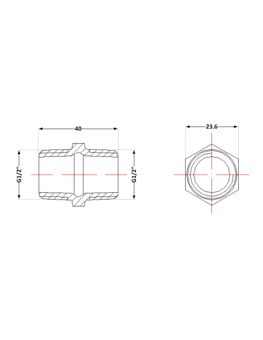 Чугунный ниппель 1/2 дюйма НР
