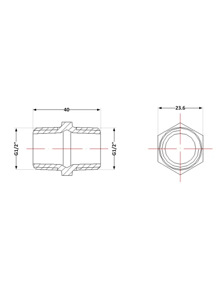 Чугунный ниппель 1/2 дюйма НР