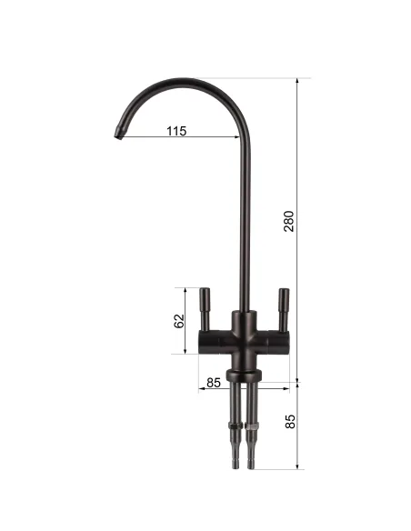 Кран для фильтра очистки воды Globus Lux Lazer GLLR-76A-GP двойной