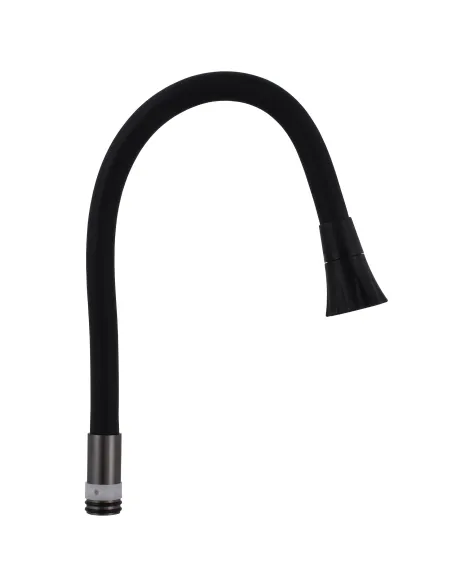 Излив гибкий для смесителя Globus Lux GL-GP-B01-55, черный с душевой насадкой