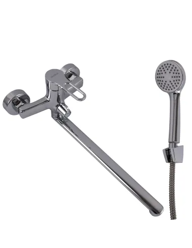 Смеситель для ванны Globus Lux Dolly GLD-0208 с душевым набором, хром