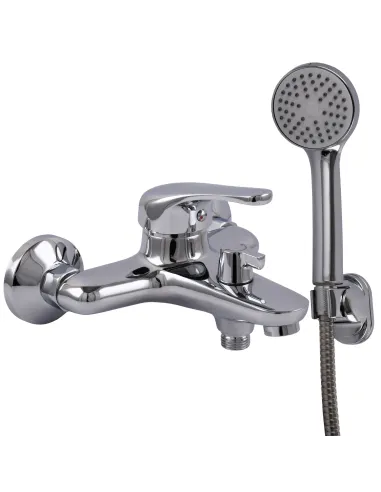 Смеситель для ванны Globus Lux Solly GLSO-0102NE с душевым набором, хром