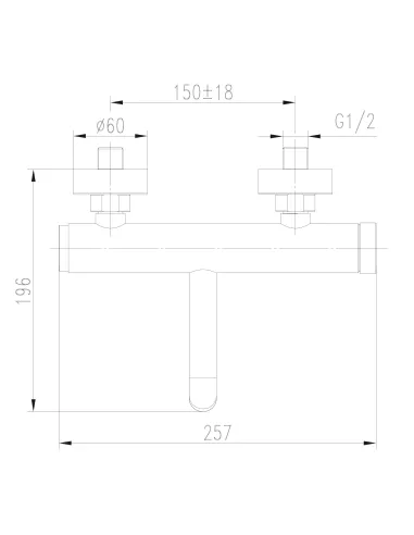 Смеситель для ванны Topaz Loft TLF 32101-H75-C с душевым набором, хром