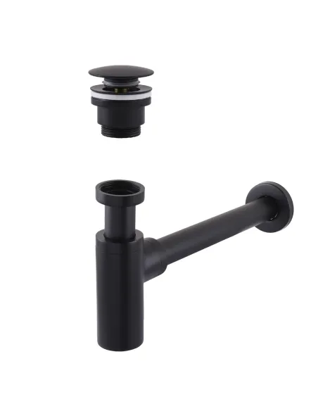 Сифон для умывальника Globus Lux GSB-32-125-04BB, 1 1/4 дюйма, с донным клапаном