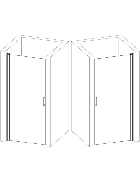 Душевая стеклянная дверь Bravo Prosna 80FS