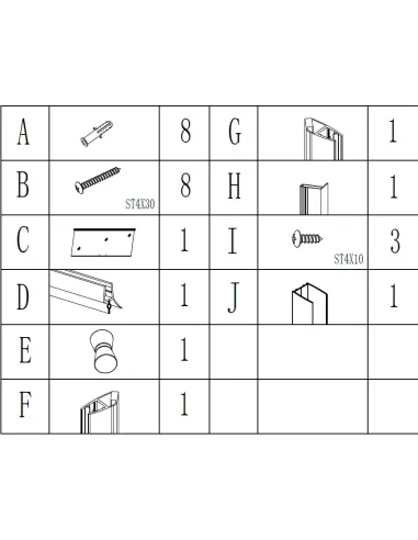 Душевая стеклянная дверь Bravo Prosna 90FS