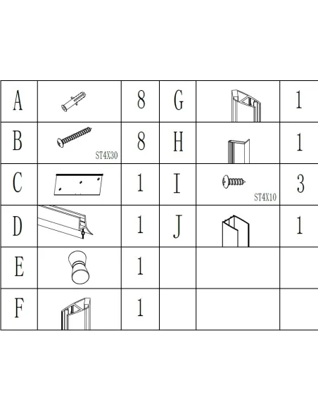 Душевая стеклянная дверь Bravo Prosna 90FS