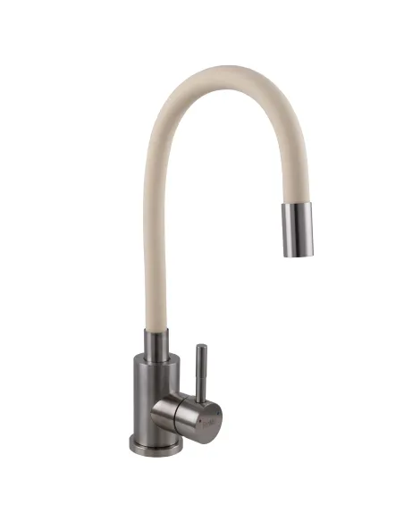 Смеситель для кухни с гибким изливом Ecomix Alpen SBT3-203SBG бежевый