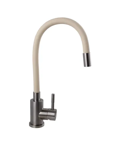 Смеситель для кухни с гибким изливом Ecomix Alpen SBT3-203SBG бежевый