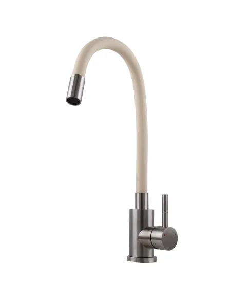 Смеситель для кухни с гибким изливом Ecomix Alpen SBT3-203SBG бежевый